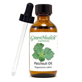 Patchouli – 2 fl oz (59 ml) Glass Bottle w/Glass Dropper – 100% Pure Essential Oil – GreenHealth
