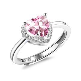 ALEXCRAFT Women's 925 Silver Rings with Cubic Zirconia Jewellery for Women Girlfriend Mum Girls, Sterling Silver