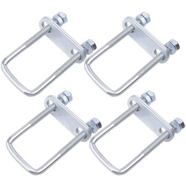 U Bolts U Screws Clamps U Bolt Fastener Pack of 4 Square Bolts M8 40 x 100 mm Threaded Bracket with Nut Frame and Washer for Workshop Round Steel Bolts Round Steel Shackle