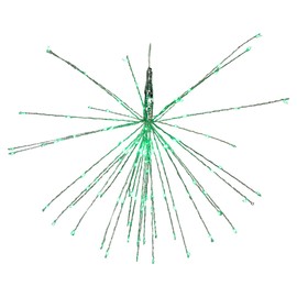 Northlight 20" LED Lighted Firework Silver Branch Hanging Decor - Green