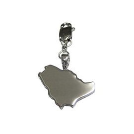 Kiola Designs Saudi Arabia Map Shape Pendant Zipper Pull Charm