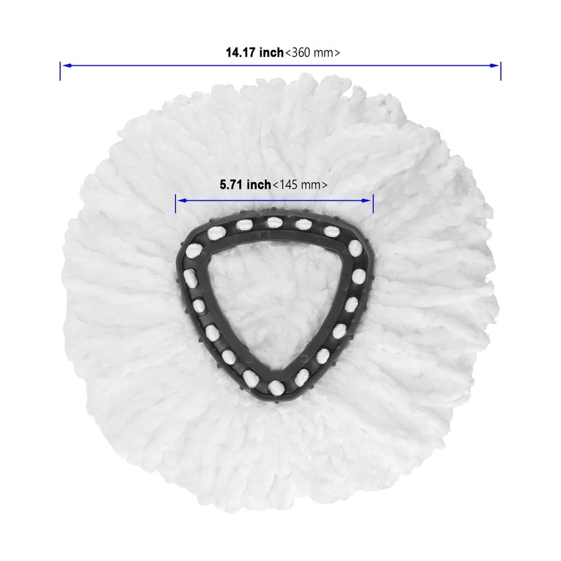 KOHAND Spin Mop Head Refill 8 Pack, 360° Rotating Microfiber