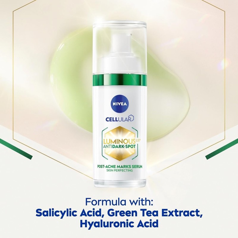 NIVEA Luminous 630 Post-Acne Dark Marks Serum (30ml), Facial Serum
