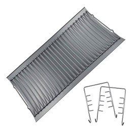 MixRBBQ 27 inch Ash pan for Chargriller 1224 1324 2121 2222 2727 2828 2929 Charcoal Grill, Fire Grate Replacement Part with 2pcs Fire Grate Hanger, Porcelain-coated Steel 27" Drip Pan