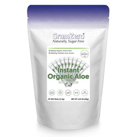GramZero 2GO Sticks - Organic Aloe: Unflavored, Great for Nutrition Club Loaded Tea