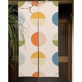Noren, Qinunipoto Colorful Pattern, Scandinavian Noren, Simple Style, Width 33.5 inches (85 cm), Length 59.1 inches (150 cm), Interior Entrance Entrance, Blindfold, Stylish, Shade, Room Divider