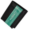 100% Leather Tri-fold Mens Wallet Black #961107