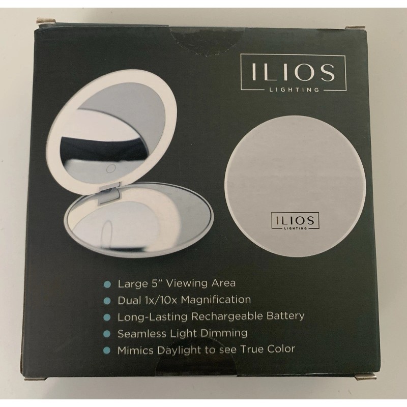 Ilios Lighting Rechargeable LED Compact Makeup Mirror