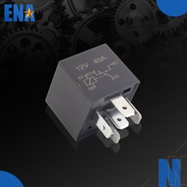 ENA 2 Pack 5-Pin 40AMP 12V DC SPDT Multi-Purpose Starter Relay Switch RY116 15-50961 FOAB-14B192-AA Automotive Replacement for Blower Motor Fuel Pump A/C Compressor Universal Replacement Accessories