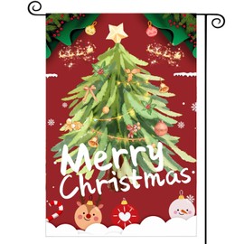 Christmas Garden Flag Merry Christmas Decorations Double Sided Winter Decor Outdoor Yard Flag 12.5x18 Inch