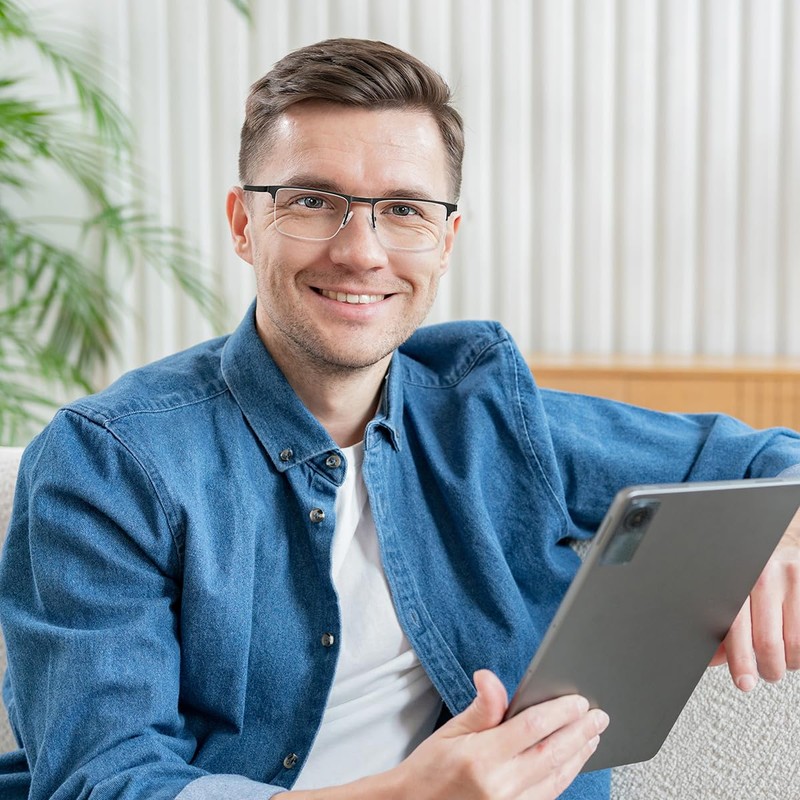 EYECEDAR 5 Pack Blue Light Blocking Reading Glasses Men Computer