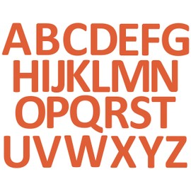 Alphabet Letters “U”- Durable Vinyl Floor Marker by Graphical Warehouse- Wall, Floor, or Mailbox Marker (8" (5 Pack), Orange)