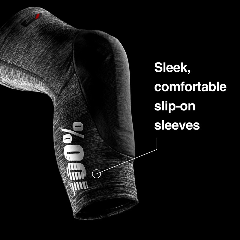 100% PROTECCIONES Unisex Adult Teratec Knee Guards Heather Grey/Black-XL Knee