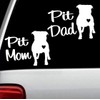 Pit Mom and Pit Dad Pit Bull Decal Sticker for