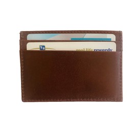 Sprocket Slim Front Pocket Minimalist Wallet - RFID Blocking Leather for Men (Brown)