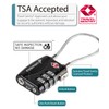 Fosmon TSA 3 Digit Code Cable Lock - 2 Pack