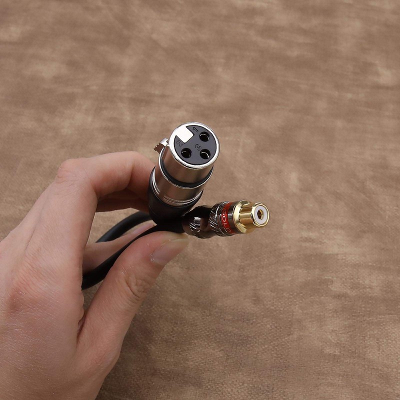 RCA Female to XLR 3 Pin Female Converter Adapter Cable