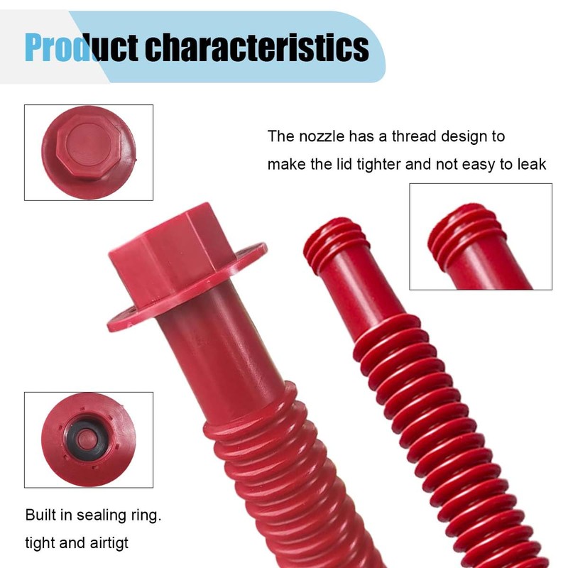 LAINLOY Gas Can Spout Replacement Kit, Flexible Pour Nozzle, Compatible