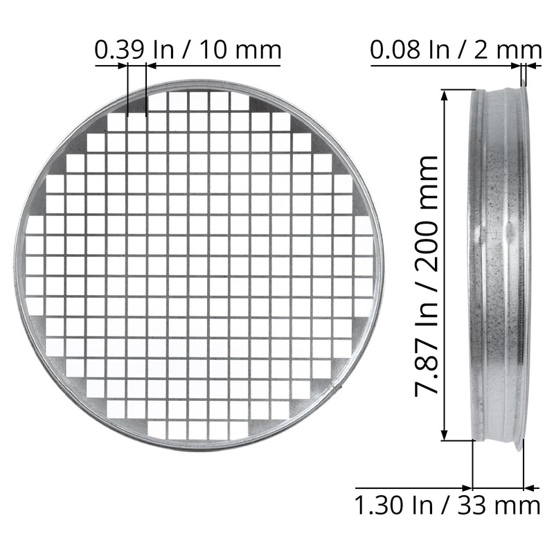 ECOPRO VENT 8" Inch Galvanized Ducting Take-Off End Cap with