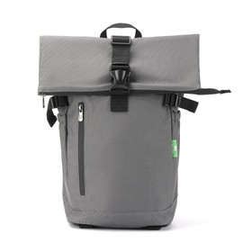 ECO CHIC Waterproof Recycled Canvas Roll Top Backpack (Carbon)