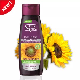 Natur Vital Burgundy  Coloursafe Hair Mask 300 ml. No parabens,Organic Certified