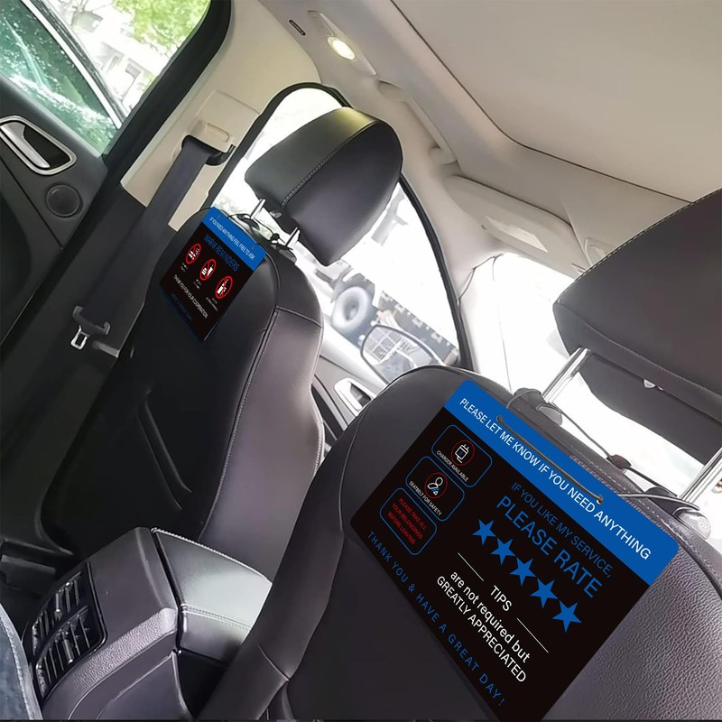 2Pack Rideshare Car Sign, Double-Sided Waterproof and UV-Protected Tips Rating