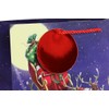 Eurowrap Christmas Traditional Flying Santa Gift Bag with Red Circle