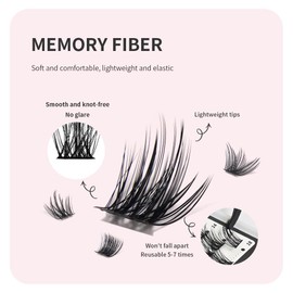 ANNAFRIS Cluster Lashes Individual Eyelashes 10-18mm False Lashes Individual Cluster DIY Lash(A)