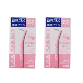 Lion DENT.EX Interdental Brush, 4 Pieces x 2 Pieces SSS
