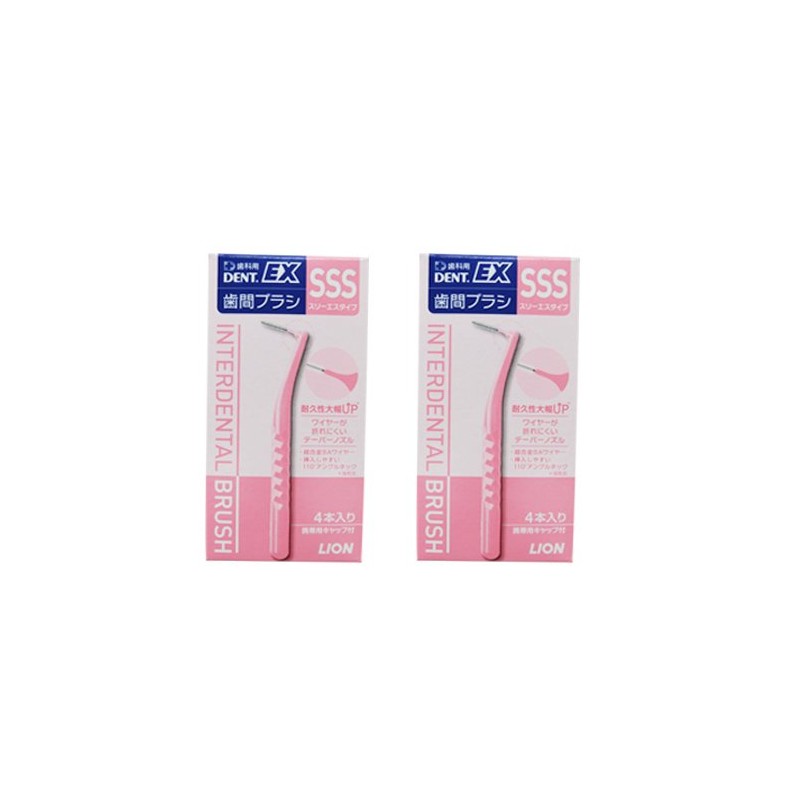Lion DENT.EX Interdental Brush, 4 Pieces x 2 Pieces SSS