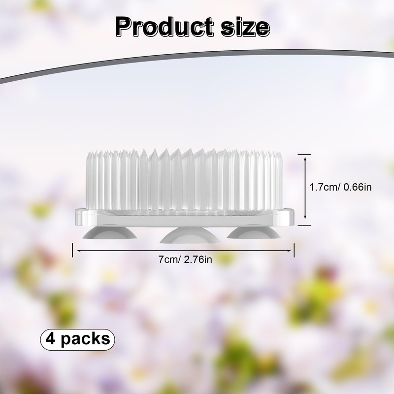 AMONENZ Hedgehog Flowers, Pack of 4 Plastic Ikebana Hedgehogs, Suction