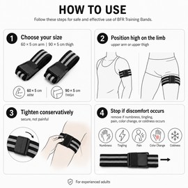 Adjustable Blood-Flow-Restriction Training Band – Lightweight Exercise Strap for Experienced Arm and Leg Workouts