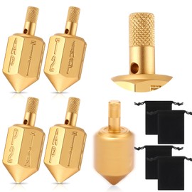 4 Pirinola Toma Todo Set Cinco De Mayo Put and Take Spinner Top Traditional Mexican Game with Bags 6 Sided Aluminum Alloy Rotary Top Dice Ante Up Game for Mexican Fiesta Desktop Dice