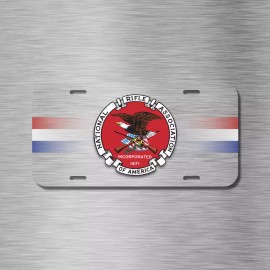 Amel NRA 2nd Second Amendment Rifle Gun USA Vehicle License Plate Front Auto Tag NEW