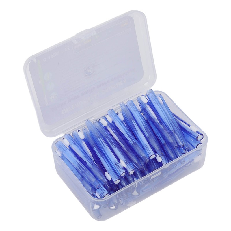 60Pcs Interdental Brush Practical Slim Braces Cleaner with PP Handle