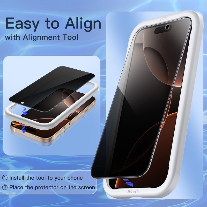 JETech Privacy Screen Protector for iPhone 16 Pro Max 6.9-Inch