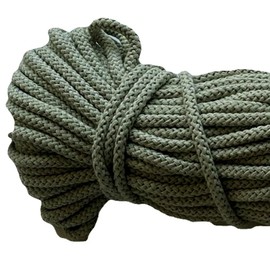 Mississhop Cord 8 mm I 50 m 100% Cotton Cord Ropes Olive Green Diameter 8 mm