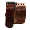 Full Grain Buffalo Leather 3-Hole Three Prong Casual Jeans Belt