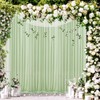 10ftx10ft Sage Green Chiffon Backdrop Curtain Wedding Backdrop Sheer Backdrop