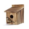 Lotvic Bird House, 15x15x22 Large Wooden Bird Box, Outdoor Hanging