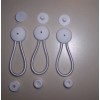 StayPut 3 White Boat Cover Bungee Shock Cord Clip Fasteners
