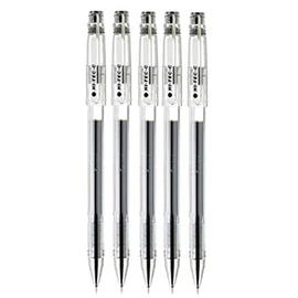 Pilot Hi-Tec-C 05 Gel Ink Pen, Fine Point 0.5mm, Black Ink, LH-20C5, Value Set of 5