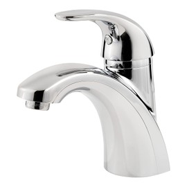 Pfister Parisa Single Handle Bathroom Sink Faucet 1 Hole Polished Chrome Finish with Push & Seal Drain WaterSense Certified Ceramic Disc Valve Technology LF042PRCC