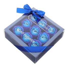 Healvian Blue Rose Soap Flower Blue Rose Soap Flowers Elegant Box for Birthday Valentine’s Day Anniversary Floral Scented for Her