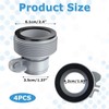 Gyinere 4 Pcs Pool Hose Adapter,1.25 to 1.5 Pool Hose