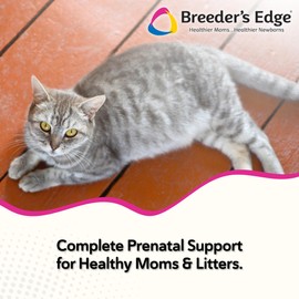 Breeder's Edge Oxy Mate Dog & Cat Prenatal Vitamins, Comprehensive Supplement for Pregnant Dogs and Cats Enriched with Essential Nutrients for Healthy Moms & Litters, Soft Chews - 60ct Small Dog & Cat