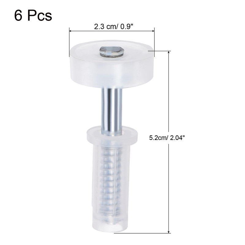 uxcell Bifold Door Hardware, 6-Pack Bi-Fold Door Top Guide Wheel,