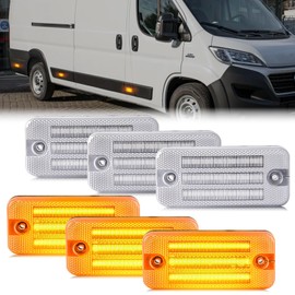 OZ-LAMPE 6 x LED Side Marker Light for Ducato Citroen Relay Peugeot Boxer Renault Trucks Magnum Trucks Midliner Midlum Premium Turn Signal Side Indicator with Canbus Error Free