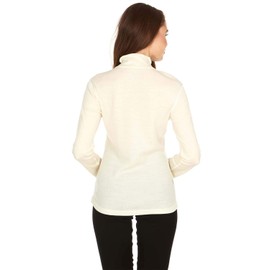 Minus33 Lana Merino de la Mujer Sequoia Midweight 1/4 Zip, Marfíl, X-Large