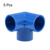sourcing map 3-Way PVC Angle Fitting 32 mm, Pack of